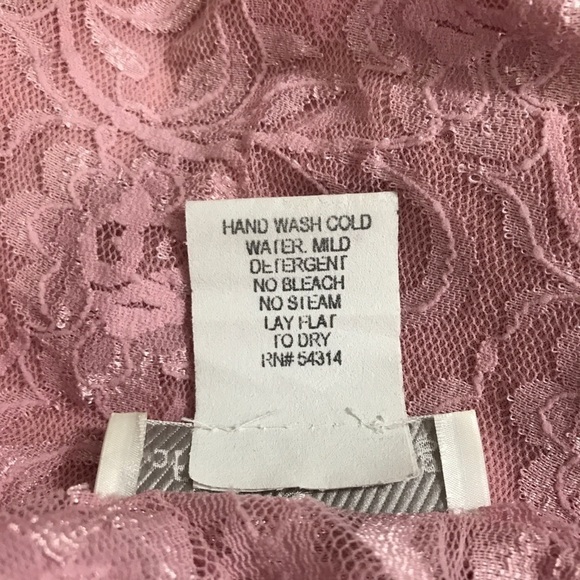 Soft Surroundings Women Small Pink Lace Top 3/4 Sleeve Partially Lined - Picture 9 of 9